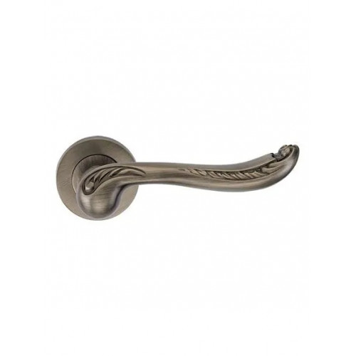 Ручка дверная на круглой накладке ARCHIE ACANTO BL. SILVER (20G) черненое серебро
