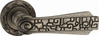 Ручка дверная "Идол", серебро античное