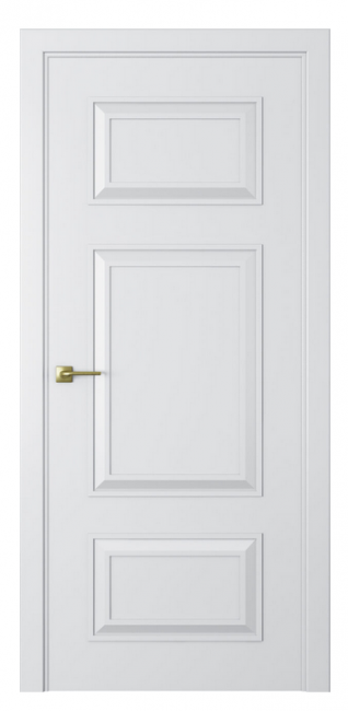 Межкомнатная дверь Mадрид 4 (глухая) Эмаль белый шелк