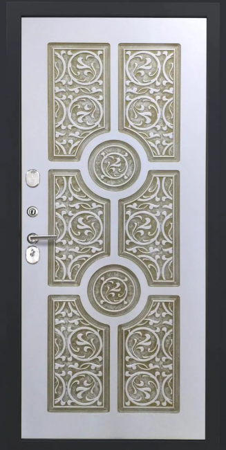 Дверь Luxor Термо Д-22 (16мм, white + патина золото винорит)