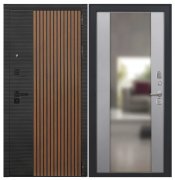 Дверь Luxor-48 - Алиса (16мм, ПВХ софт грей, зеркало)