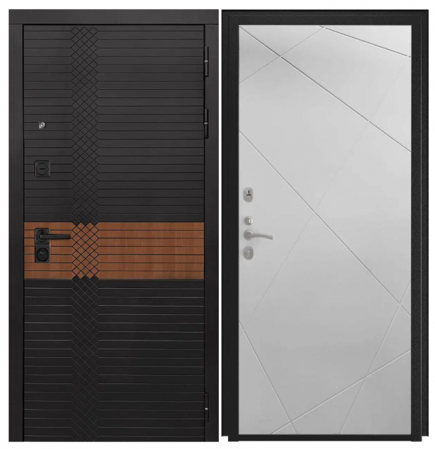 Дверь Luxor-49 - ФЛ-291 (Line, 10мм, белый софт)