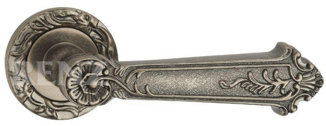 Ручка дверная "Бьянка", серебро античное