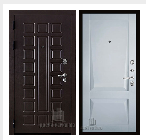 Дверь входная взломостойкая Сенатор стандарт, цвет венге, панель - perfecto цвет светло-серый бархат