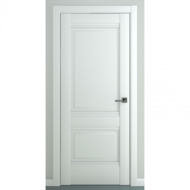 Межкомнатная дверь экошпон Венеция B4 ДГ (Матовый белый)