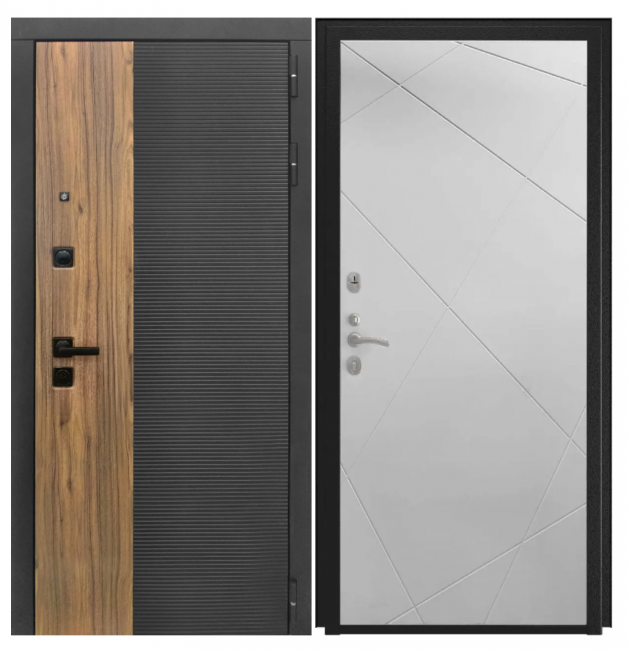 Дверь Luxor-46 - ФЛ-291 (Line, 10мм, белый софт)