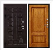 Дверь входная взломостойкая Сенатор стандарт, цвет венге,  панель - корсика цвет дуб patina antico Дверь входная взломостойкая Сенатор стандарт, цвет венге,  панель - корсика цвет дуб patina antico