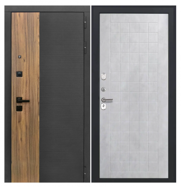 Дверь Luxor-46 - ФЛ-256 (10мм, бетон снежный)