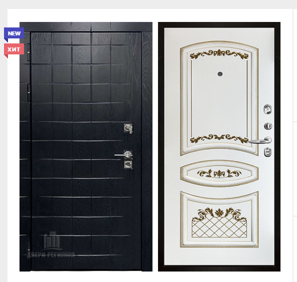 Дверь входная взломостойкая Сенатор ПЛЮС, цвет альберо блэк рисунок грань,панель - алина цвет эмаль белая/патина золото