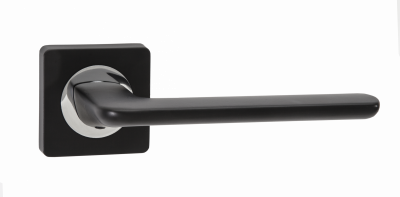 Ручка дверная "Лана", черн/хр блест КВ