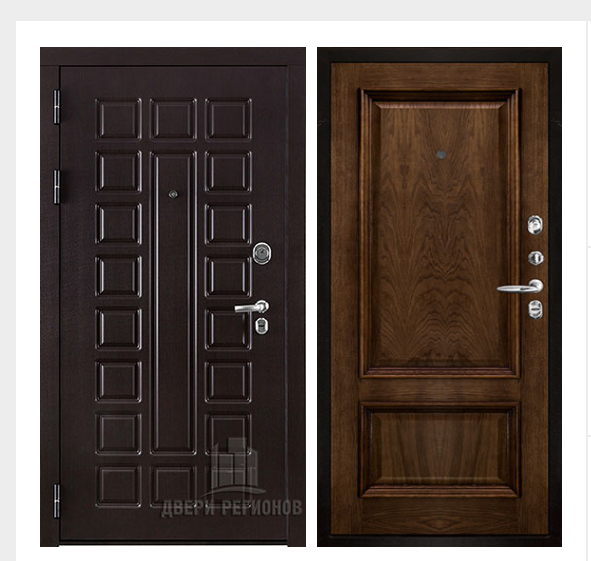 Дверь входная взломостойкая Сенатор стандарт, цвет венге, панель - корсика цвет дуб brandy