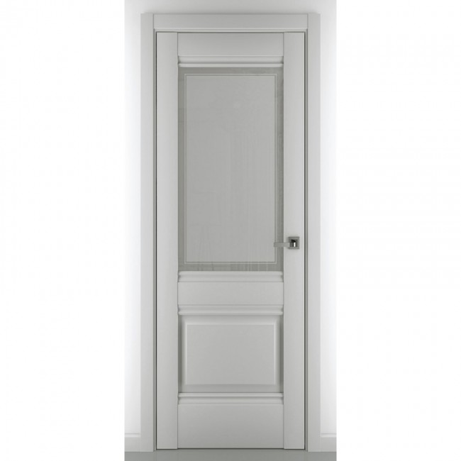 Межкомнатная дверь экошпон Венеция B4 ДО (Матовый серый)