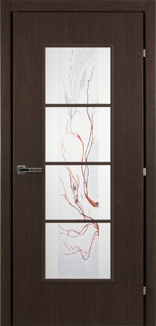 Дверь 50.40 ДО 21- 9, стекло Цветное (Черный Дуб)