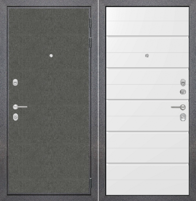 Дверь ZMD Лофт графит Лайн Сноу