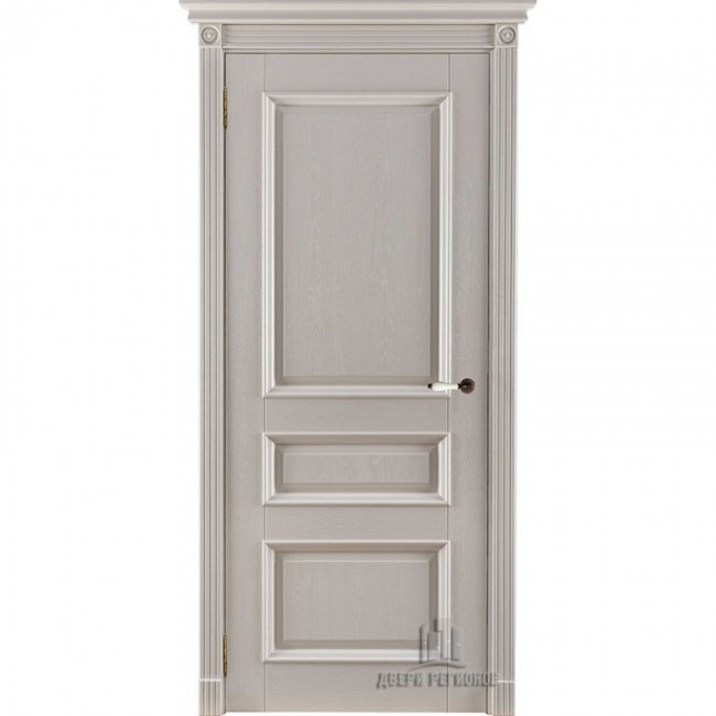 Межкомнатная дверь Массив дуба "Афродита" ДГ (Эмаль слоновая кость)