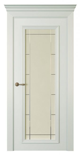 Межкомнатная дверь Дрезден 1 (ст.стелла)  Эмаль серый шелк 