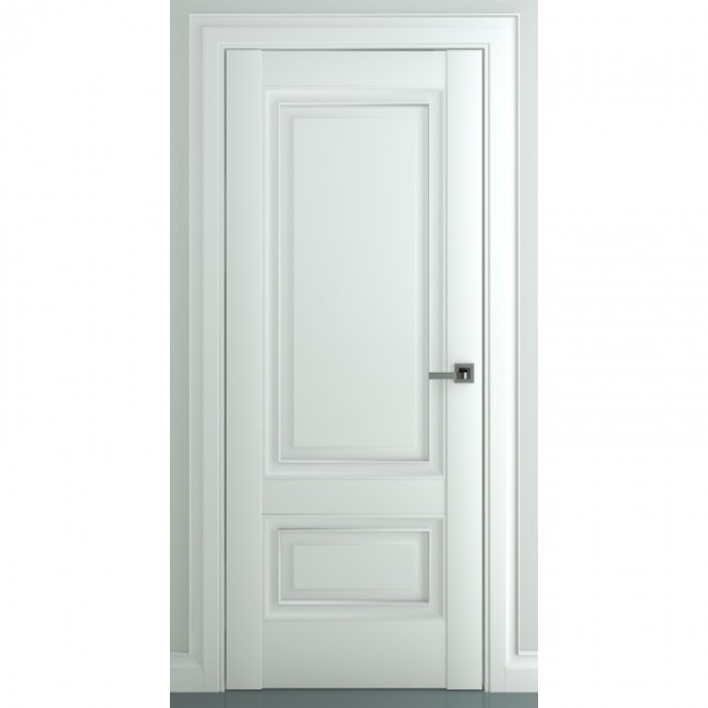Межкомнатная дверь экошпон Турин В1 ДГ (Матовый белый) Межкомнатная дверь экошпон Турин В1 ДГ (Матовый белый)