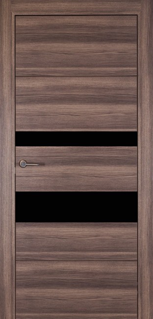 Дверь 703 ДО 21- 9, стекло Черное (Дуб темный)