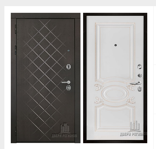 Дверь входная Президент Люкс зеркало, цвет горький шоколад,  панель - аристократ цвет эмаль белая/патина капучино