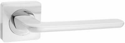 Ручка дверная "Рим", суп.бел./хр.бл.КВ