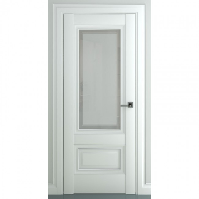 Межкомнатная дверь экошпон Турин В1 ДО (Матовый белый) Межкомнатная дверь экошпон Турин В1 ДО (Матовый белый)