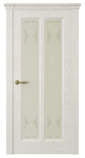 Межкомнатная дверь Ницца (ст.ажур)  Ясень белоснежный