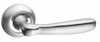 Ручка дверная "Сан-Марино", никель мат - никель блест. Ручка дверная "Сан-Марино", никель мат - никель блест.