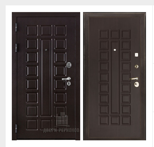 Дверь входная взломостойкая Сенатор стандарт, цвет венге, панель - стандарт цвет венге