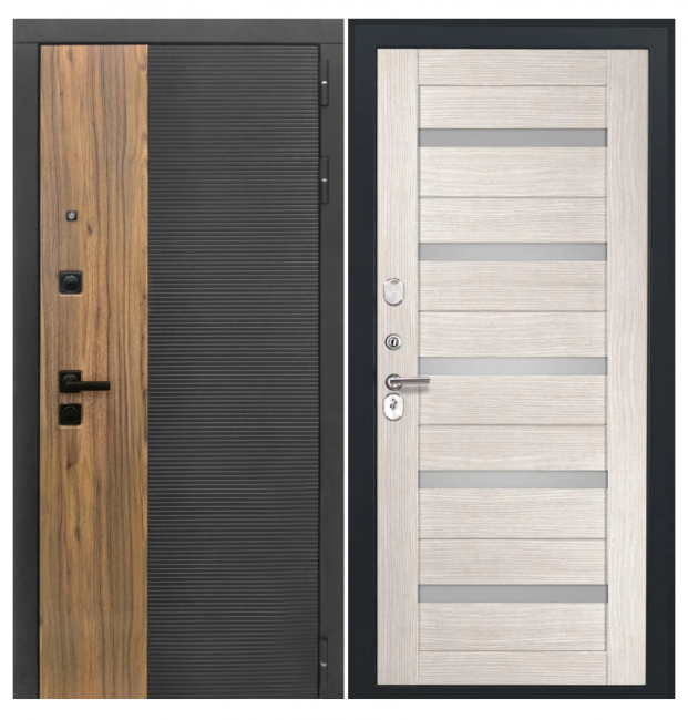 Дверь Luxor-46 - СБ-1 (ст. белое, 16мм, капучино)