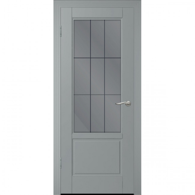 Межкомнатная дверь Скай-2 серая эмаль ДО графит
