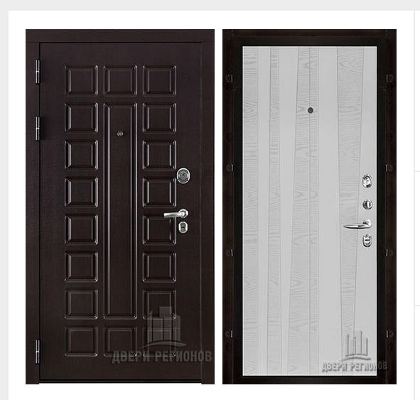 Дверь входная взломостойкая Сенатор стандарт, цвет венге, панель - trend цвет chiaro patina argento (ral 9003)