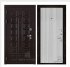 Дверь входная взломостойкая Сенатор стандарт, цвет венге, панель - trend цвет chiaro patina argento (ral 9003)