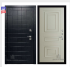 Дверь входная взломостойкая Сенатор ПЛЮС, цвет альберо блэк рисунок грань, панель - 62001 цвет светло-серый серена