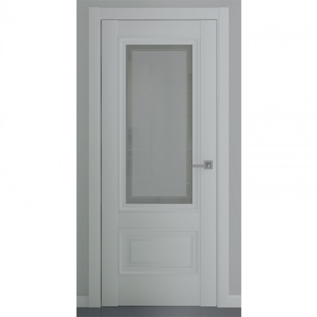 Межкомнатная дверь экошпон Турин В2 ДО (Матовый серый) Межкомнатная дверь экошпон Турин В2 ДО (Матовый серый)