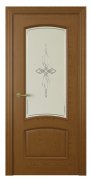 Межкомнатная дверь Milano-4 (ст.агата) Дуб шоколад