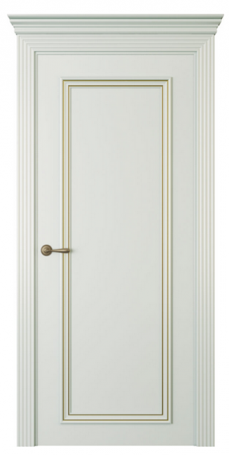 Межкомнатная дверь Дрезден 1 (глухая патина)  Эмаль серый шелк