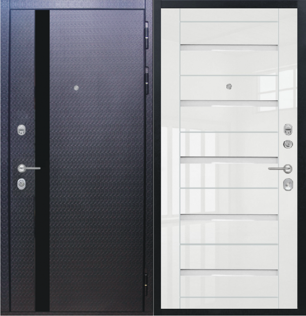 Дверь ZMD Люкс 3D SB Белый глянец Дверь ZMD Люкс 3D SB Белый глянец