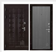 Дверь входная взломостойкая Сенатор стандарт, цвет венге,  панель - trend цвет grigio (ral 7015) Дверь входная взломостойкая Сенатор стандарт, цвет венге,  панель - trend цвет grigio (ral 7015)