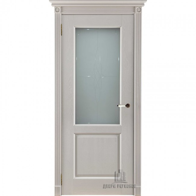 Межкомнатная дверь Массив дуба "Селена" ДО (Эмаль слоновая кость)