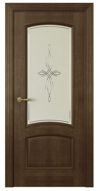 Межкомнатная дверь Milano-4(ст.агата) Каштан Межкомнатная дверь Milano-4(ст.агата) Каштан