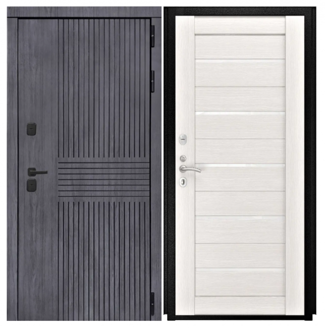 Дверь Берген - СБ-1 (лак. белое, 16мм, беленый дуб) Дверь Берген - СБ-1 (лак. белое, 16мм, беленый дуб)