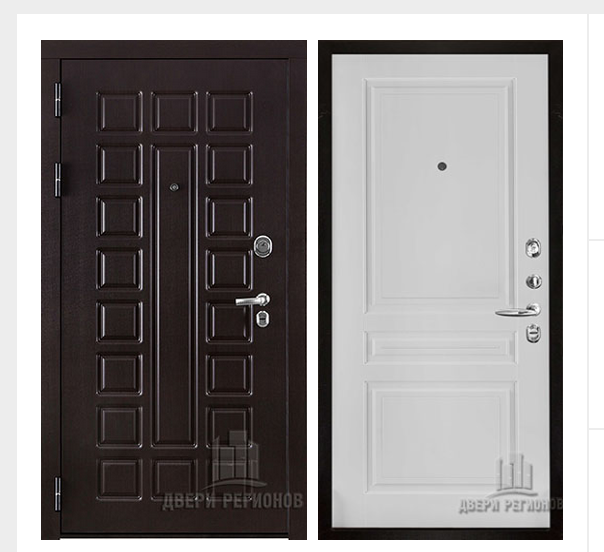 Дверь входная взломостойкая Сенатор стандарт, цвет венге, панель - турин цвет эмаль белая