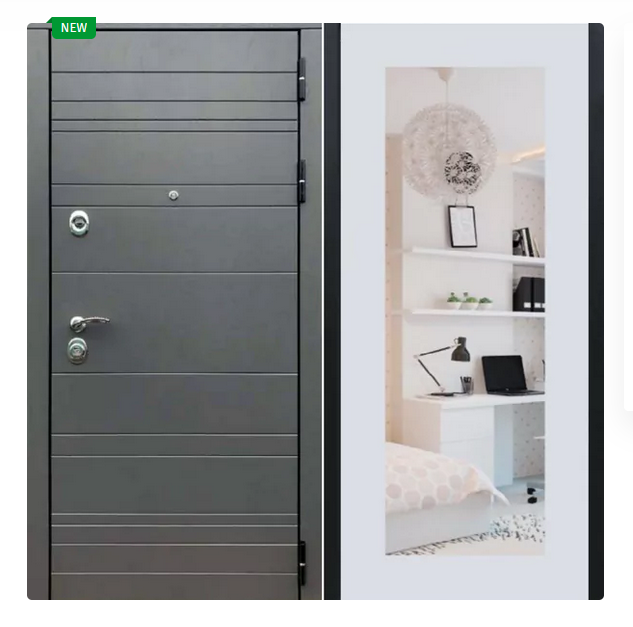 Дверь Премиум Роял Зеркало стандарт Белый матовый