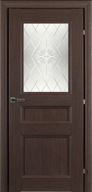 Дверь CPL 33.42 ДО 21- 9, стекло Роса (Черный Дуб)