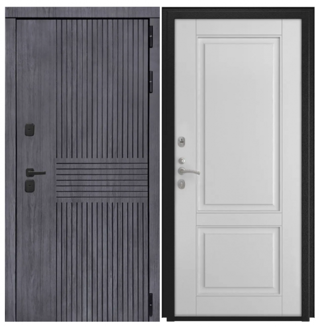 Дверь Берген - L-5 (16мм, белая эмаль) Дверь Берген - L-5 (16мм, белая эмаль)