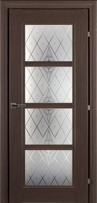 Дверь CPL 33.40 ДО 21- 9, стекло Роса (Черный Дуб) Дверь CPL 33.40 ДО 21- 9, стекло Роса (Черный Дуб)