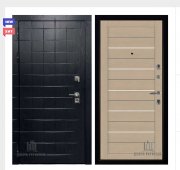 Дверь входная взломостойкая Сенатор ПЛЮС, цвет альберо блэк рисунок грань, панель - light 2127 цвет кремовый soft Дверь входная взломостойкая Сенатор ПЛЮС, цвет альберо блэк рисунок грань, панель - light 2127 цвет кремовый soft