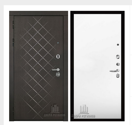 Дверь входная Президент Люкс зеркало, цвет горький шоколад,  панель - aurum цвет аляска гладкая