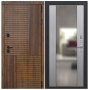 Дверь Авеста - Алиса (16мм, ПВХ софт грей, зеркало)