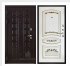 Дверь входная взломостойкая Сенатор стандарт, цвет венге, панель - алина цвет эмаль белая/патина золото Дверь входная взломостойкая Сенатор стандарт, цвет венге, панель - алина цвет эмаль белая/патина золото